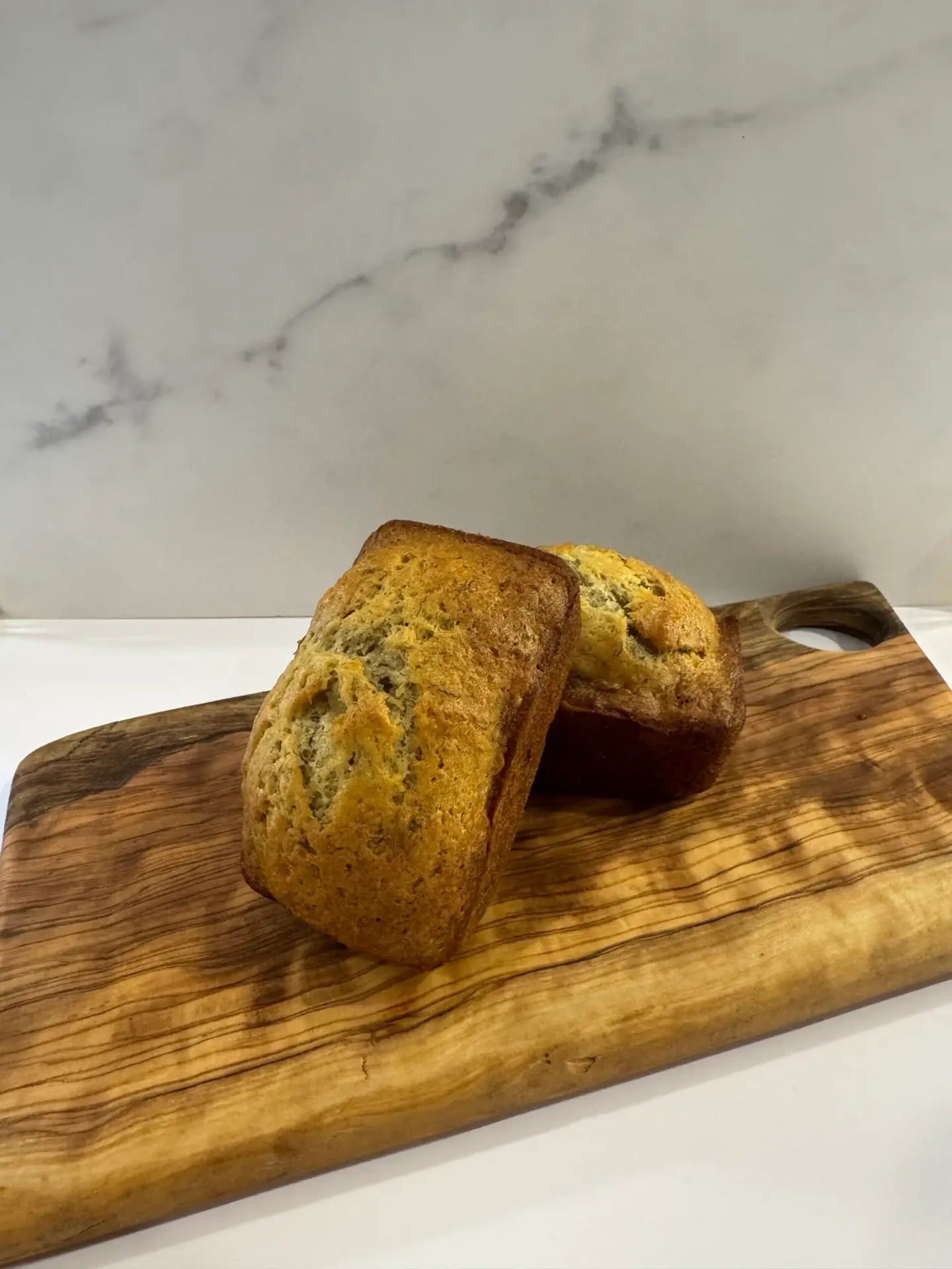 Four mini banana bread loaves